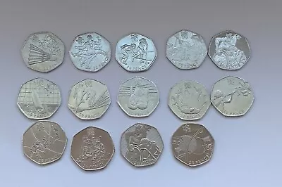 Set Of 14 X 2011 London Olympic 50p Coins Circulated • £79