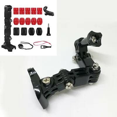 GoPro Motorcycle MTB Helmet Mount Black Bracket Kit For GoPro Hero 34567 8 • $25.48