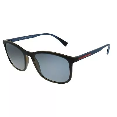 Prada PS 01TS U61144 Havana Rubber Rectangle Polarized Sunglasses • $129.99