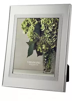 Wedgwood VERA WANG Blanc Sur Blanc 8  X 10  SILVER Photo PICTURE FRAME • $95