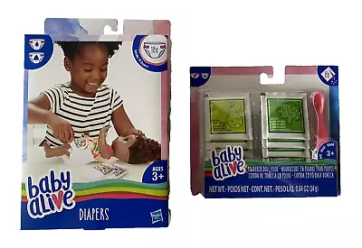 Baby Alive Diaper Refill 18 Pack & Powdered Doll Food 8 Pack With Spoon Lot • $14.99
