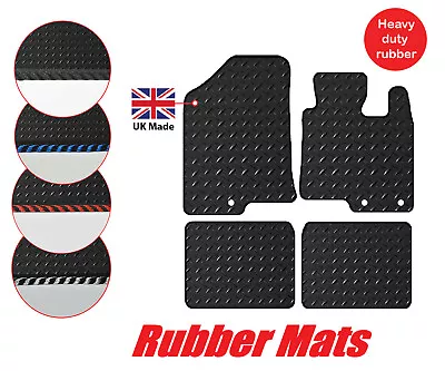 Hyundai I40 2012 Onwards Tailored Car 3mm Rubber Mats & Edgings 4pcs & Clips • £19.99