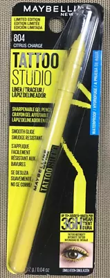 Maybelline Tattoo Studio Gel Pencil Eyeliner - Citrus Charge #804 - NEW • $6.45