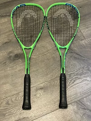 Head Spark Team Nano Titanium Squash Racquet 214127 Pair (2) Green EUC • $177.11