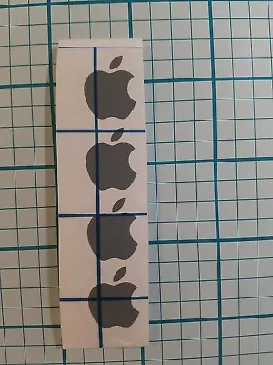  4 Gray Apple Logo Overlay Vinyl Decal - For IPhone Windows Laptops Mugs  • $2.50