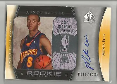 2005-06 SP Authentic Basketball Monta Ellis Auto Rookie Card # 102 (CSC) • $40