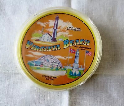 Vintage Virginia Beach Souvenir Round Playing Cards W/ Case Complete Deck Jokers • $4.95