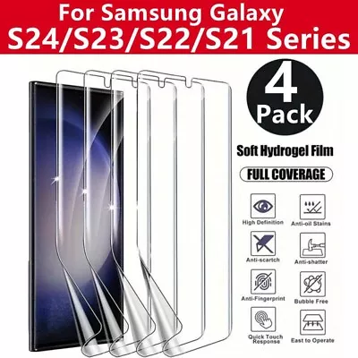 4X For Samsung Galaxy S24 S23 S22 S21 Ultra S10e Hydrogel FILM Screen Protector • £4.99