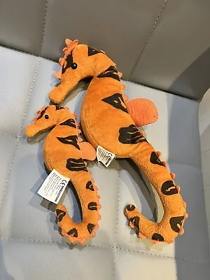 DEAGOSTINI ALL ABOUT MY ANIMAL KINGDOM Soft Toy Plush Set Seahorse Mum And Baby • £5