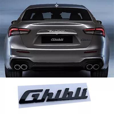 For Maserati Ghibli Glossy Black Rear Badge Emblem Look Deck Lid Trunk Decal • $22.95