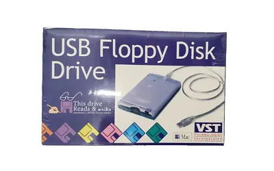VST Technologies Portable USB Floppy Disk Drive 1.44mb MAC Sealed NEW NOS • $9.99