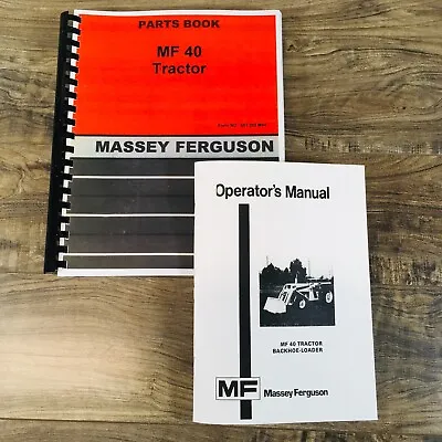 Massey Ferguson 40 Tractor Parts Operators Manual Set Owners Book Catalog MF • $47.97