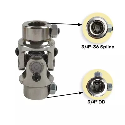 New 3/4  36 Spline To 3/4  DD Single Steering Shaft Universal Joint • $20.69