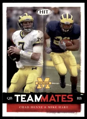 2008 Sage Hit Teammates Chad Henne/mike Hart Michigan Wolverines #56 Ex-ex/mt • $2.25