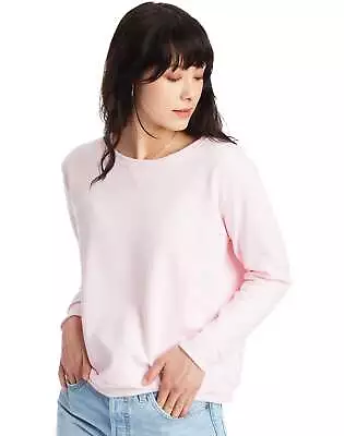 Women's Crewneck Sweatshirt Hanes ComfortSoft EcoSmart Fleece Ribbed Hem Cuffs • $15.12