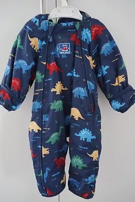 Jojo Maman Bebe Dino Baby All-in-one Waterproof Suit 6-9 Months • £19.95