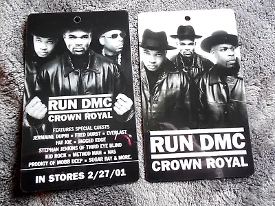Run DMC Crown Royal Promotional Lanyard Set Of 2  From Arista Records 2001 • $8