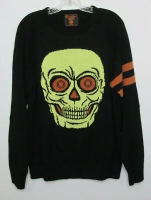 Adult Beistle By Creepy Co. Skeleton Face Skull Sweater Men's Size Large • $21.47