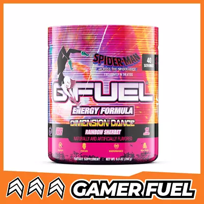 G Fuel Energy Tub 40 Serves GFuel Dimension Dance Rainbow Sherbet Flavour • $64.95