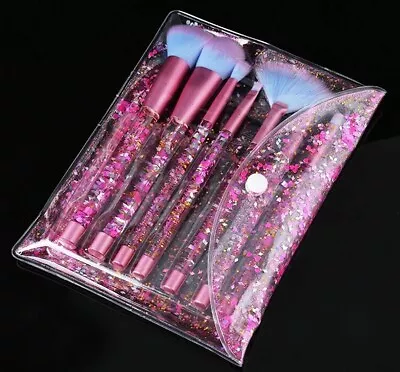 Makeup Brush Set - Unicorn Fan 7 Pieces High Grade Fibers Includes Pouch Case • $6