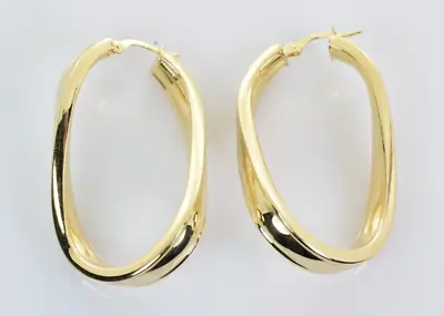 Milor Unique Twisted Huggie Hoop Earrings In 14k Yellow Gold • $407.99