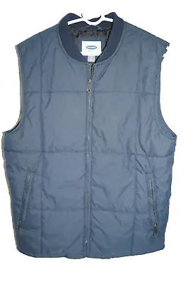 Old Navy Mens Vest Size Medium Blue Puffer Bubble With Zippered Pockets • $11.56