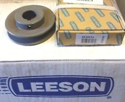 Leeson AK30X3/4 Pulley 3  OD A - 1/2  Belt 3  Diameter 3/4  - .75 Bore -shaft • $13.95