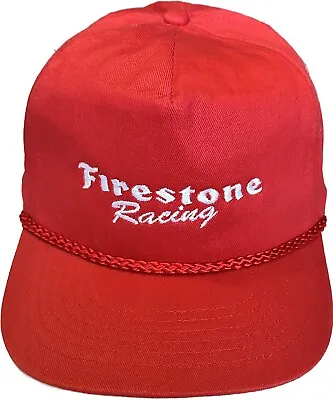 Firestone Racing: Captains Rope Hat Cap Red New 1980’s VTG NWOT • $10.29
