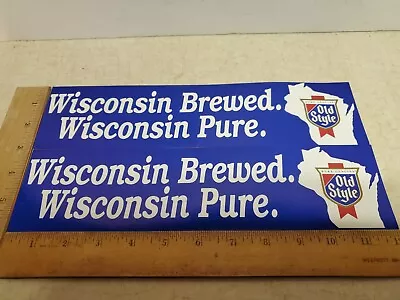 Lot Of 3 Vintage  Heileman's Old Style Beer Bumper Stickers - Unused Stock # 2 • $10