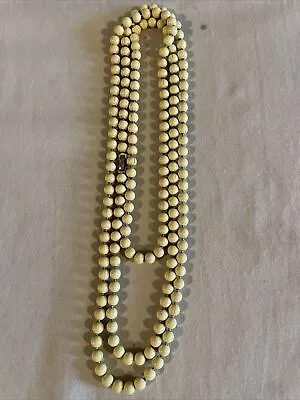 String Vintage Coro White Bead Necklace 52” • $7