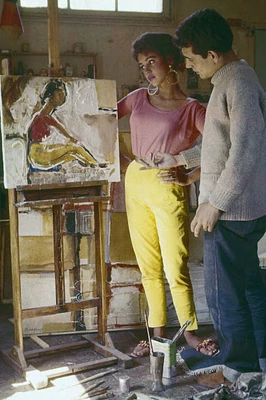 $9 • Buy Painting A Portrait Of Actress And Model Jocelyn 'Jackie' Lane 1958 OLD PHOTO