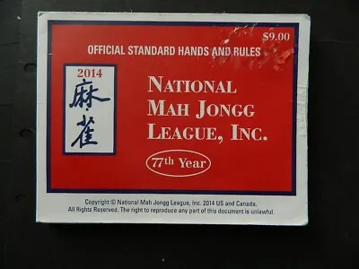 2014 National Mah Jongg League Rules Larger Game Card (6 1/8  X 4 3/4 ) • $8.95