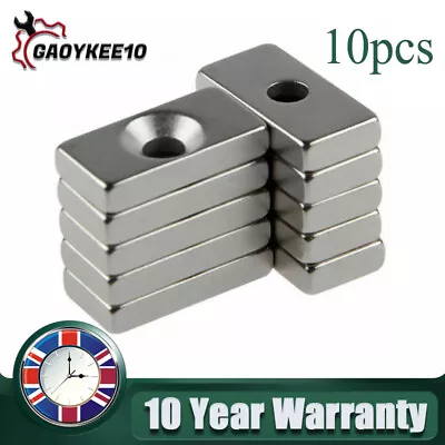 10x Strong Block Magnets For Crafts DIY Refrigerator Cupboard Sideboard Science • £6.99