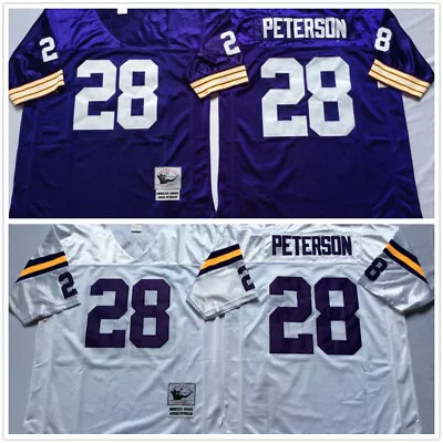 Vintage Adrian Peterson #28 Minnesota Vikings Throwback Stitched Jersey • $46.99