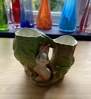 Vintage |  Withernsea Eastgate Pottery England Rabbit Posey Vase | Fauna • £6