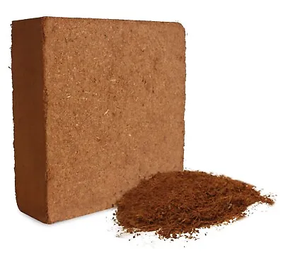 5kg Coco Coir Peat Free Compost Brick Organic Coconut Fibre Growing Media Soil • £12.49