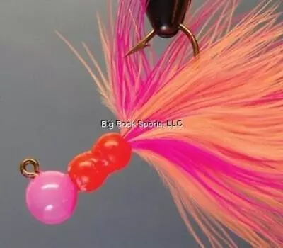 Hawken SMJ18027 Beau Mac Marabou Jig 1/8 Oz 1 Hook Peach & Pink • $6.85