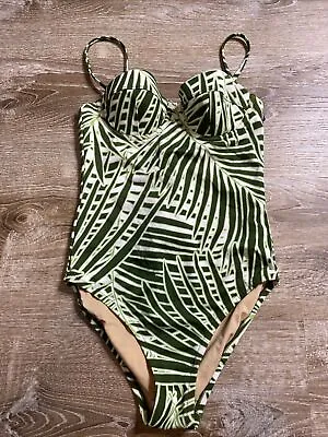 JCrew Demi Underwire One-Piece Palm Leaf Swim G3900 $115 Active Palm Print 0 • $39.12