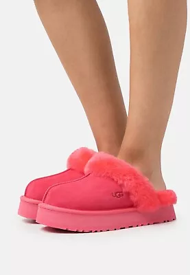 ❤New UGG Disquette Pink Platform Clog Slipper For Women Sz 8 Comfortable 1122550 • $79.99