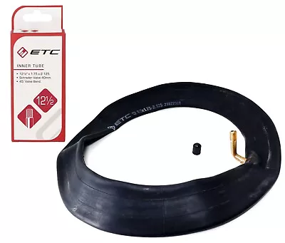 ETC Bike/Pushchair Inner Tube 12 1/2 X1.75-2.125 45° Degree Bent Schrader Valve • £4.99