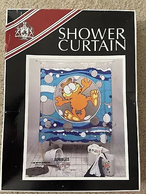 Vintage 1978 Garfield Shower Curtain Clear Vinyl NEW • $35