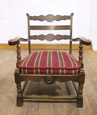 Antique Vintage Carved Armchair - Farmhouse Reading Chair • £75