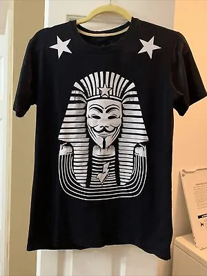 Rare V For Vendetta 96 Pharoah Head DC Comics Black T-shirt Sz L Men’s • $13.77