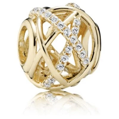 $250 • Buy Pandora Gold 14k Galaxy Openwork Charm  14ct