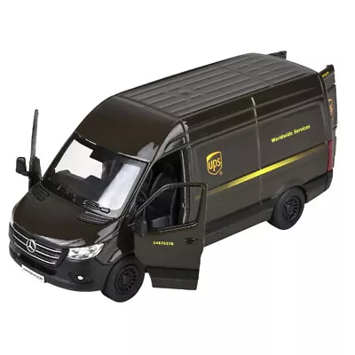 RI Novelty - Pull Back Die-Cast Metal Vehicle - UPS DELIVERY VAN (5 Inch) - New • £11.30