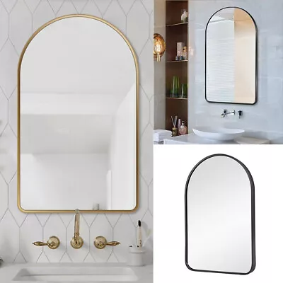 £32.94 • Buy Modern Arch Bathroom Mirror Metal Framed Wall Mounted Bedroom Dressing Mirrors
