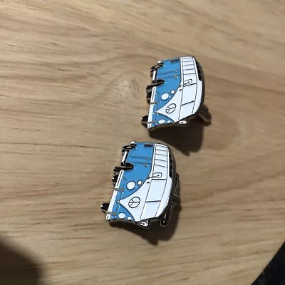 £7.99 • Buy Blue V.W.  Camper Van Cufflinks  Wedding Enamel Men's