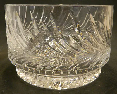 Vintage Large Polish 24% Leaded Crystal Wreath Bowl 5  X 8  X 8 Excellent Con • $29.99