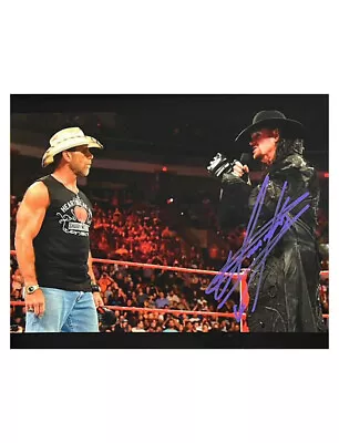 10x8  WWE / WWF Print Signed By The Undertaker 100% Authentic + ME COA • £100