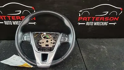 2013 Volvo S60 Leather Wrapped Steering Wheel With Accessory Controls Black • $100